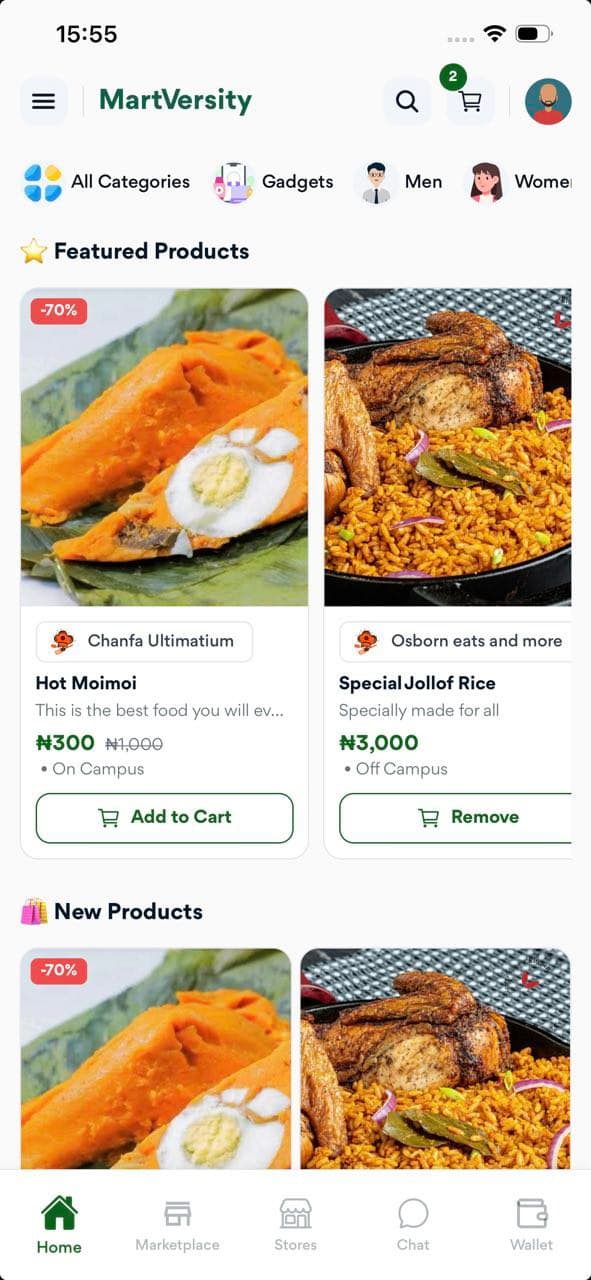 MartVersity app preview